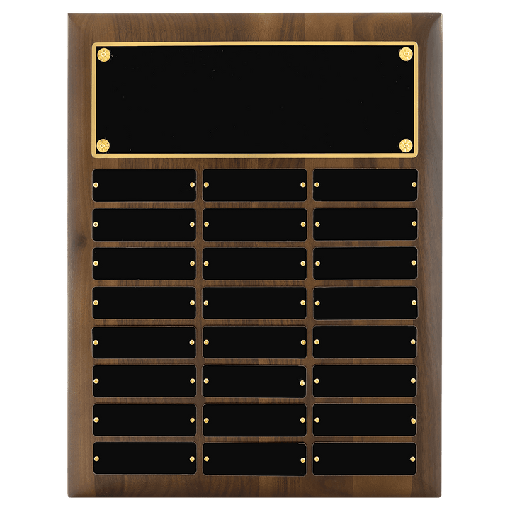 American Perpetual Plaque With Black Brass Plates - Multiple Sizes and Plate Configurations