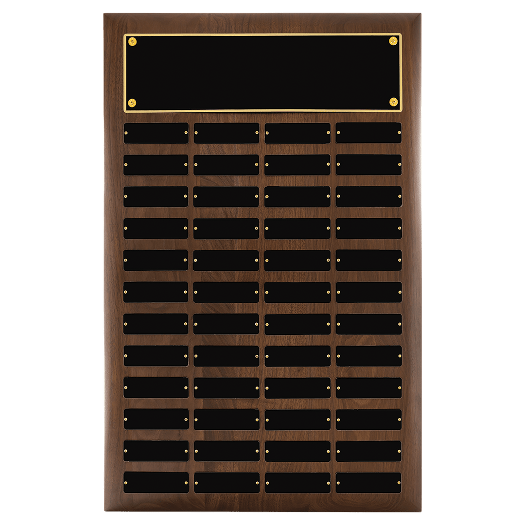 American Perpetual Plaque With Black Brass Plates - Multiple Sizes and Plate Configurations