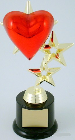 Heart Triple Star Trophy-Trophies-Schoppy&