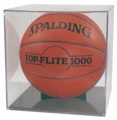 Basketball Display Case with Grandstand Holder