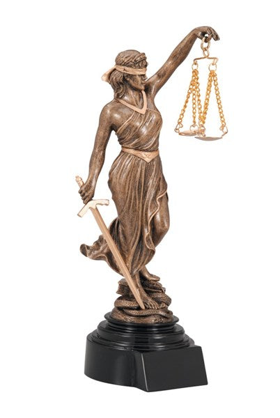 Lady Justice Resin Trophy