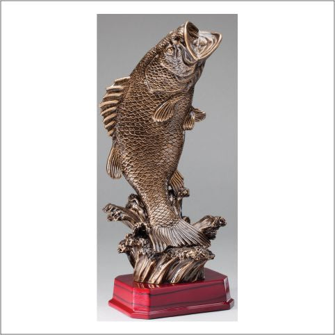 Standing Bass Resin Trophy