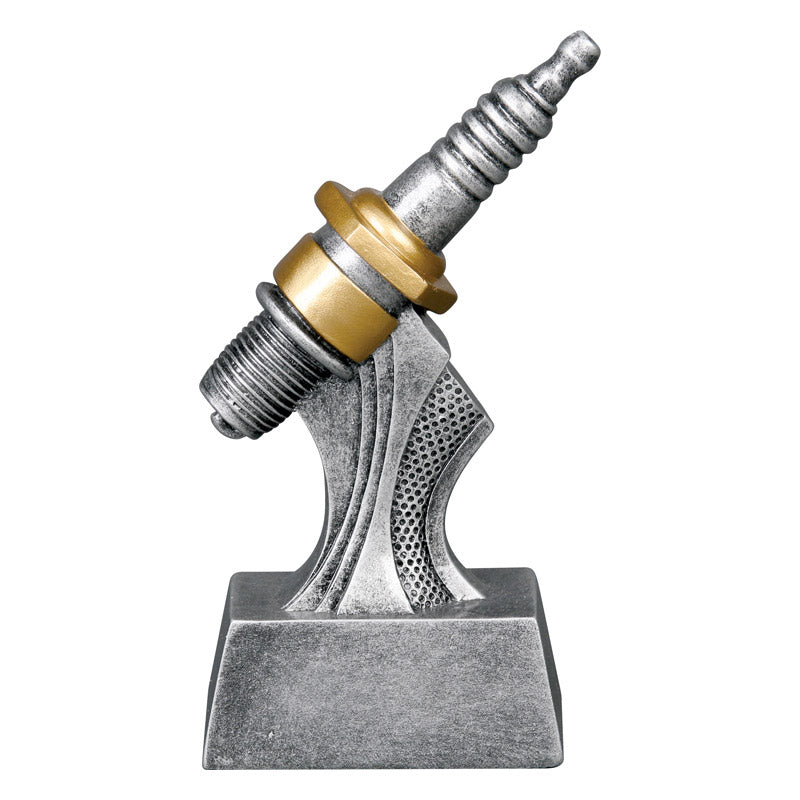 Gold Hardware Spark Plug Resin Trophy