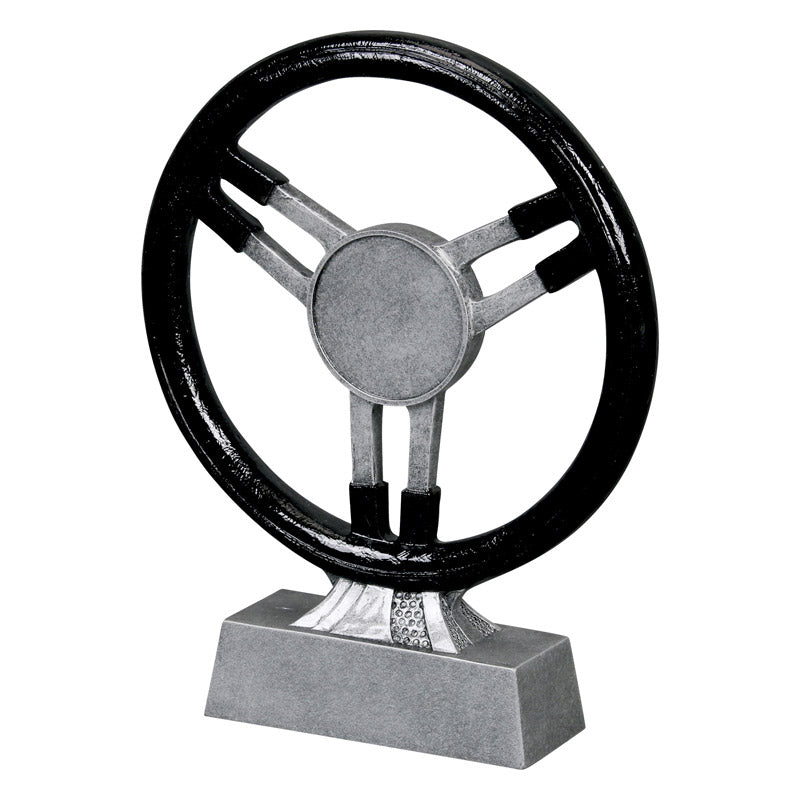 Custom Steering Wheel Resin Trophy With Logo
