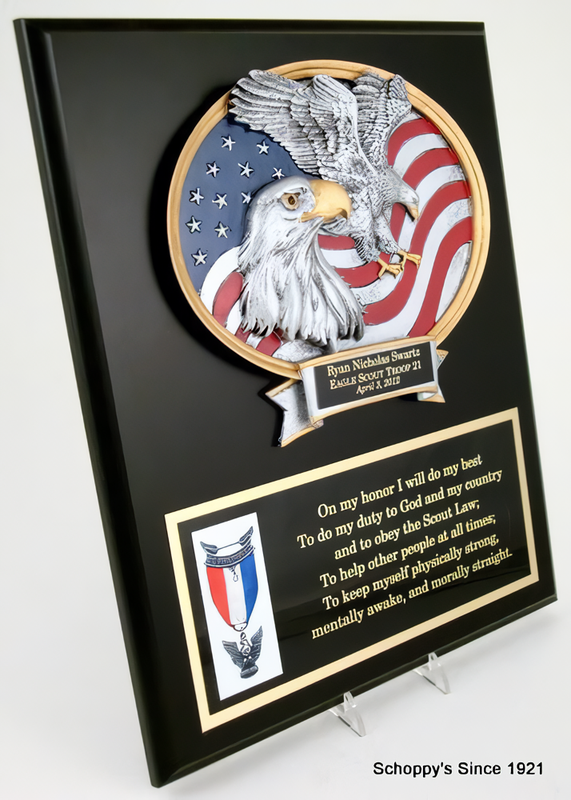 Scout Motto Eagle Plaque