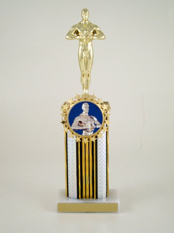 Achievement Starred Badge Column Trophy - Schoppy's Since 1921