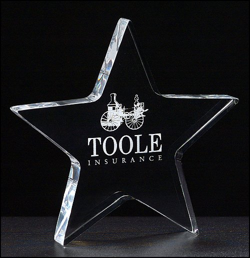 Acrylic Award - Clear Star Acrylic - Schoppy's Since 1921