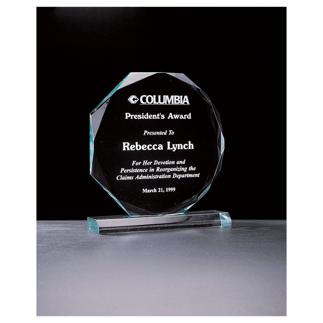 Acrylic Award - Jade Octagon - Schoppy's Since 1921