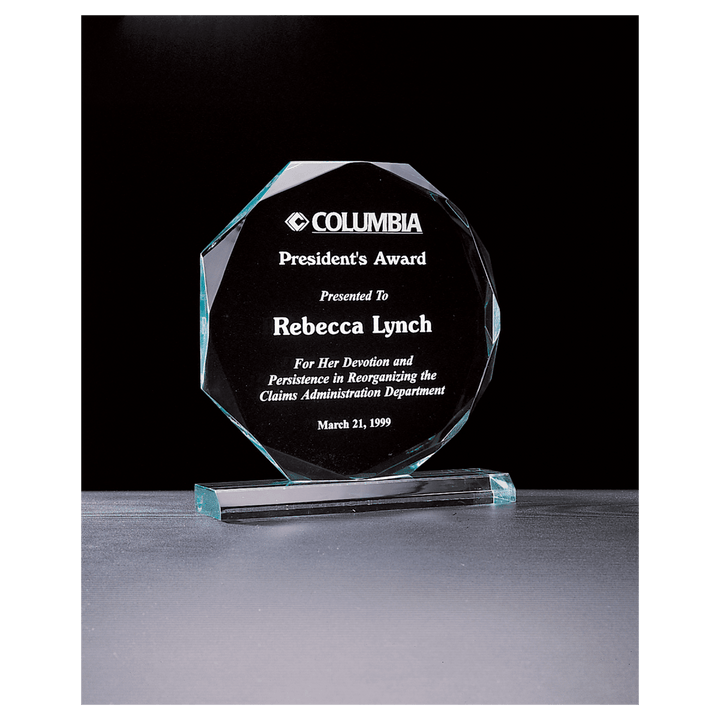 Acrylic Award - Jade Octagon - Schoppy's Since 1921