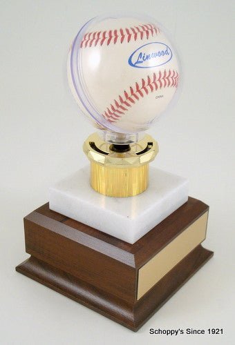 Acrylic Baseball Spinner on Marble and Wood Base-Trophy-Schoppy's Since 1921