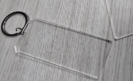 Acrylic Clipped Rectangle Keychain - Schoppy's Since 1921