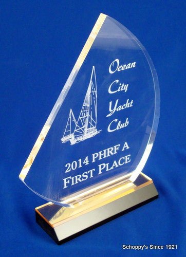 Acrylic Sailboat Award - Schoppy's Since 1921