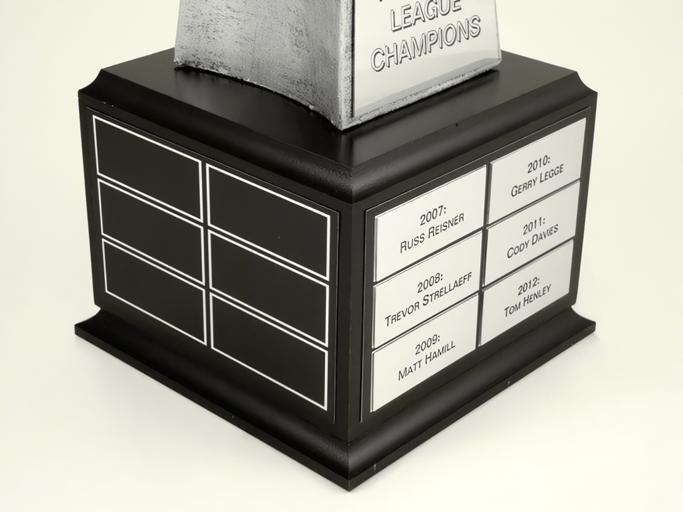 Add-On Side Grid Fantasy Football Championship Perpetual Plate - Schoppy's Since 1921