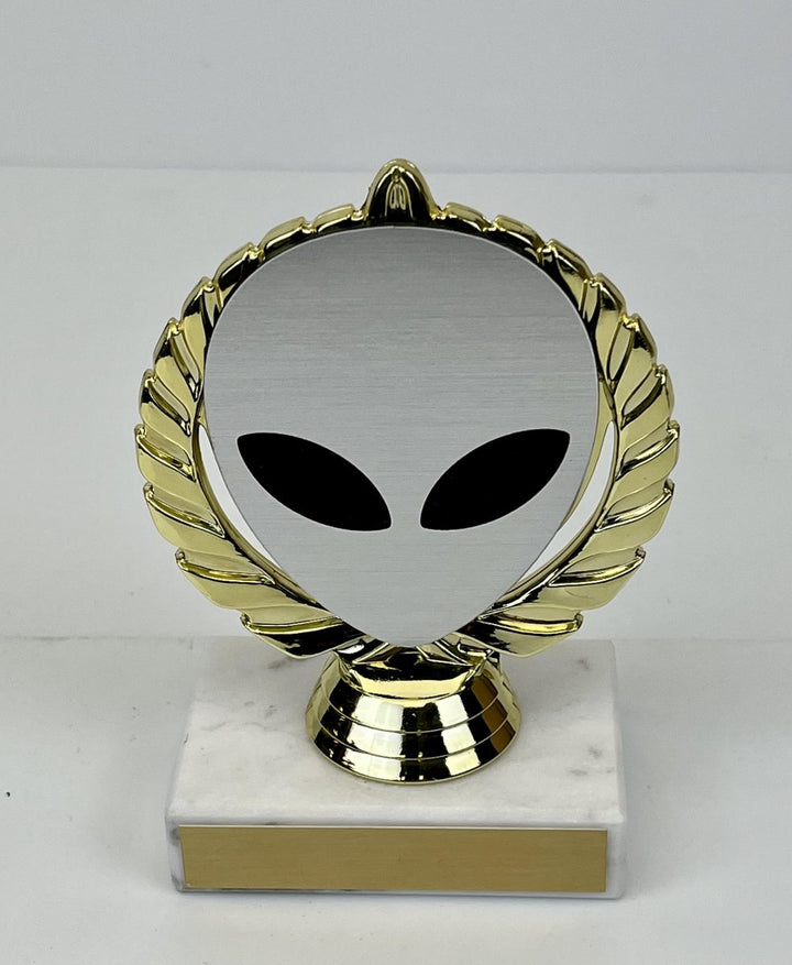 Alien Vector Cut Logo Trophy On Marble - Schoppy's Since 1921