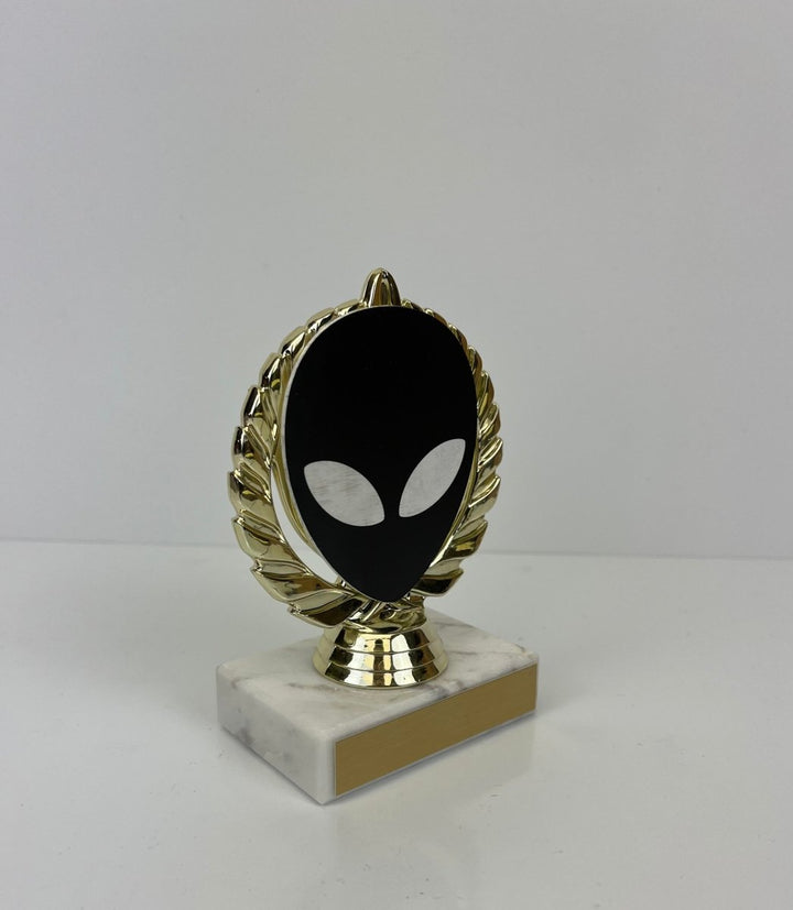 Alien Vector Cut Logo Trophy On Marble - Schoppy's Since 1921