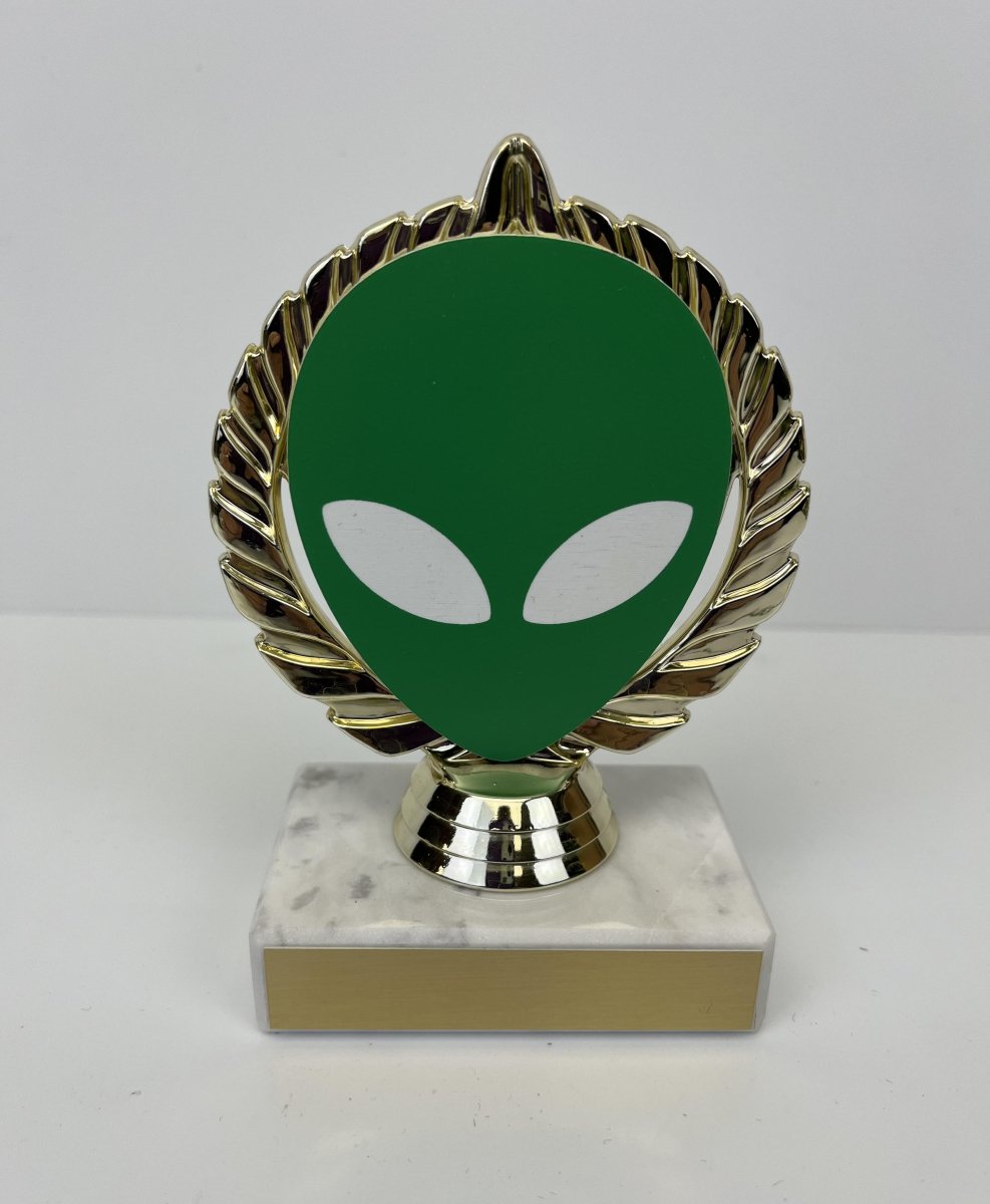 Alien Vector Cut Logo Trophy On Marble - Schoppy's Since 1921