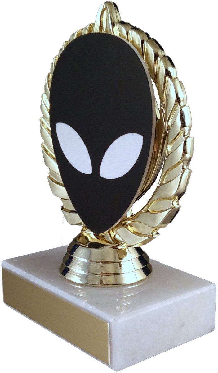 Alien Vector Cut Logo Trophy On Marble - Schoppy's Since 1921