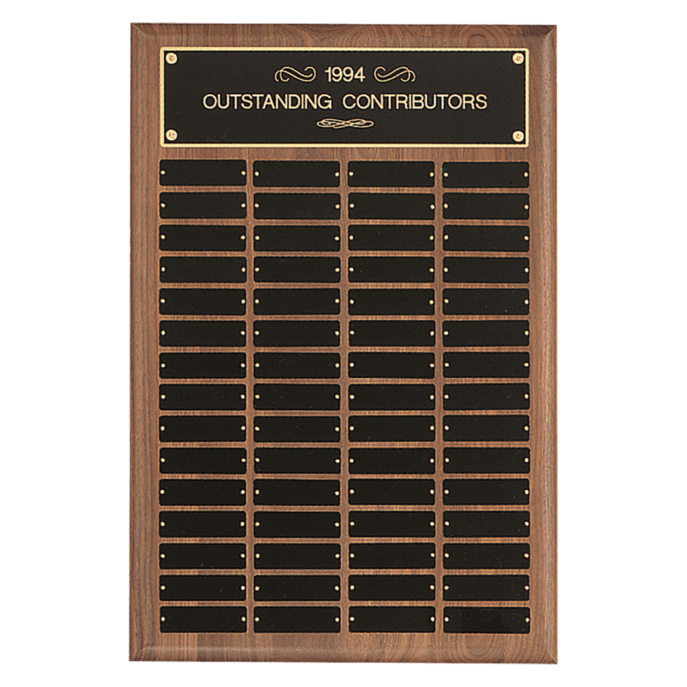 American Perpetual Plaque With Black Brass Plates - Multiple Sizes and Plate Configurations - Schoppy's Since 1921