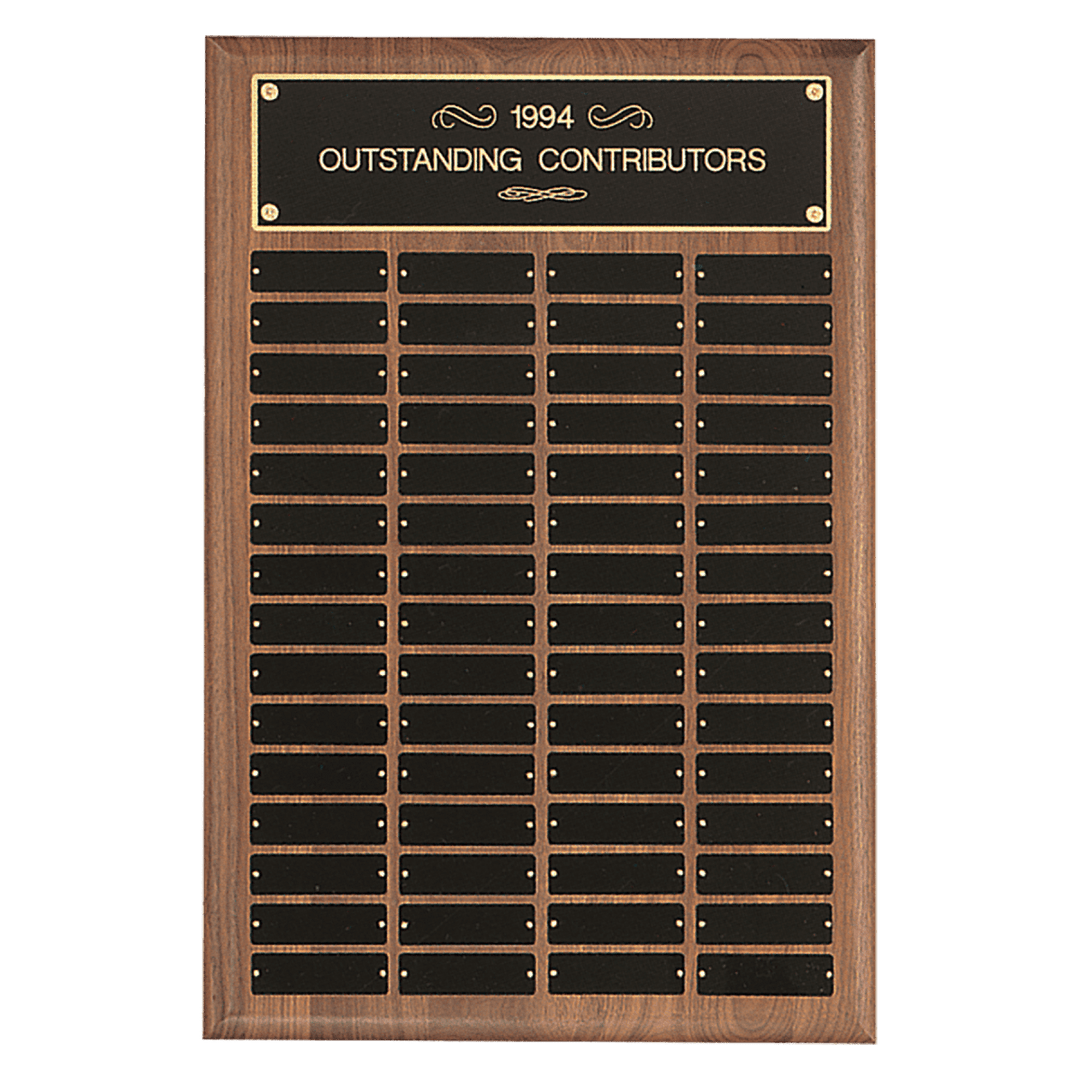 American Perpetual Plaque With Black Brass Plates - Multiple Sizes and Plate Configurations - Schoppy's Since 1921