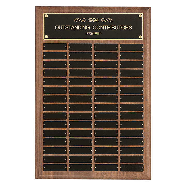 American Perpetual Plaque With Black Brass Plates - Multiple Sizes and Plate Configurations - Schoppy's Since 1921