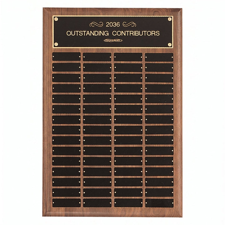 American Perpetual Plaque With Black Brass Plates - Multiple Sizes and Plate Configurations - Schoppy&
