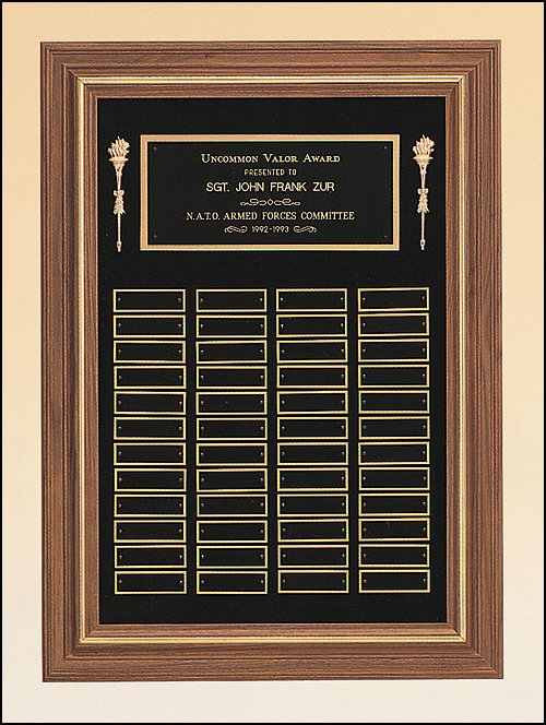 American Walnut Black Velour Perpetual Plaque - Schoppy's Since 1921