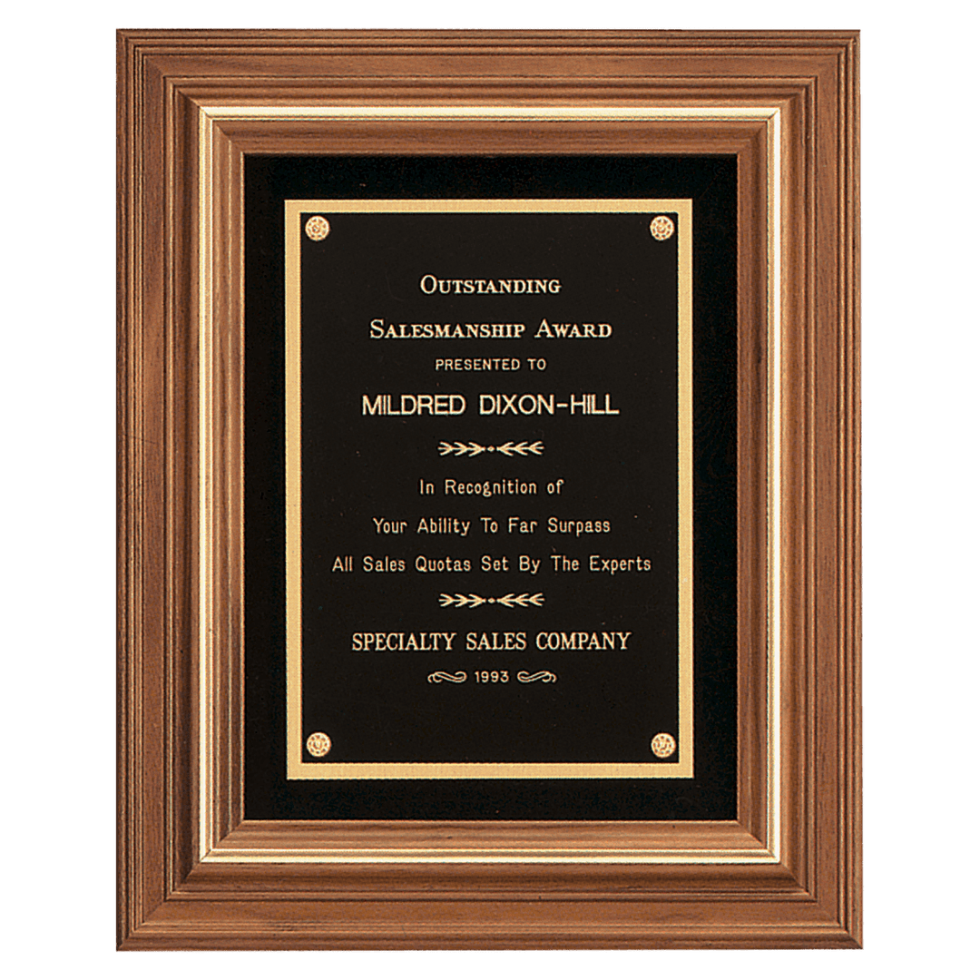 American Walnut Framed Plaque - Schoppy's Since 1921