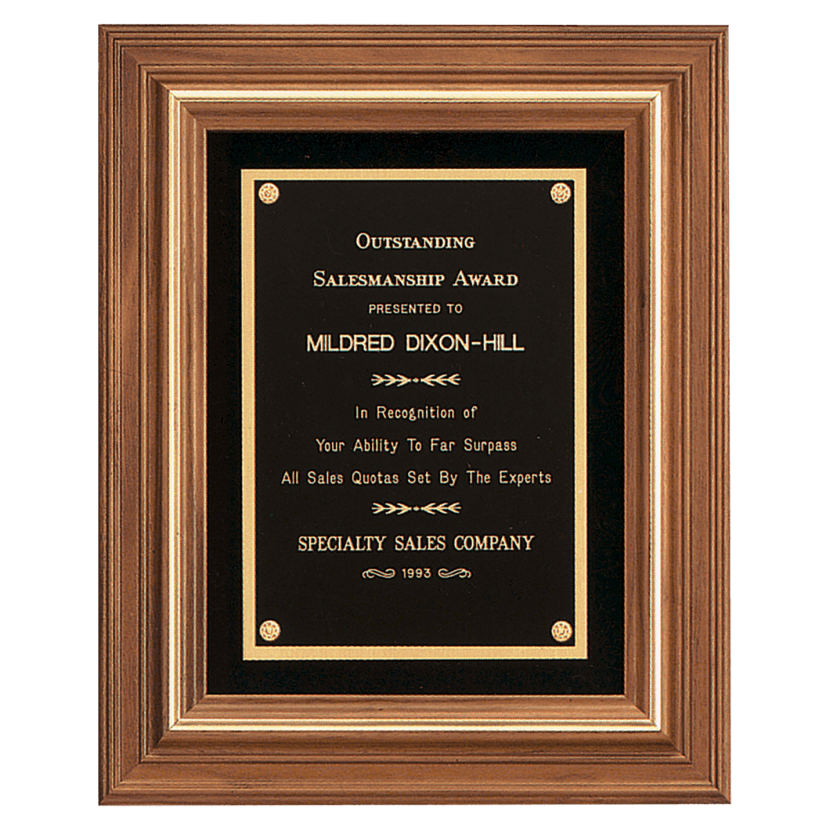 American Walnut Framed Plaque - Schoppy's Since 1921