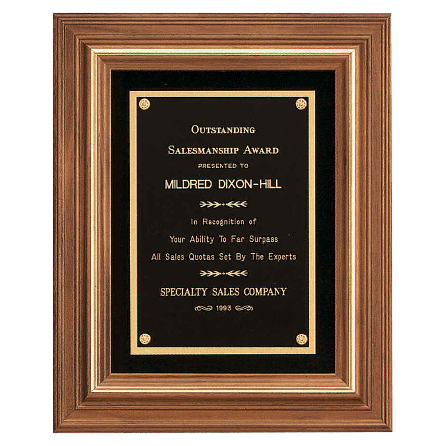American Walnut Framed Plaque - Schoppy's Since 1921