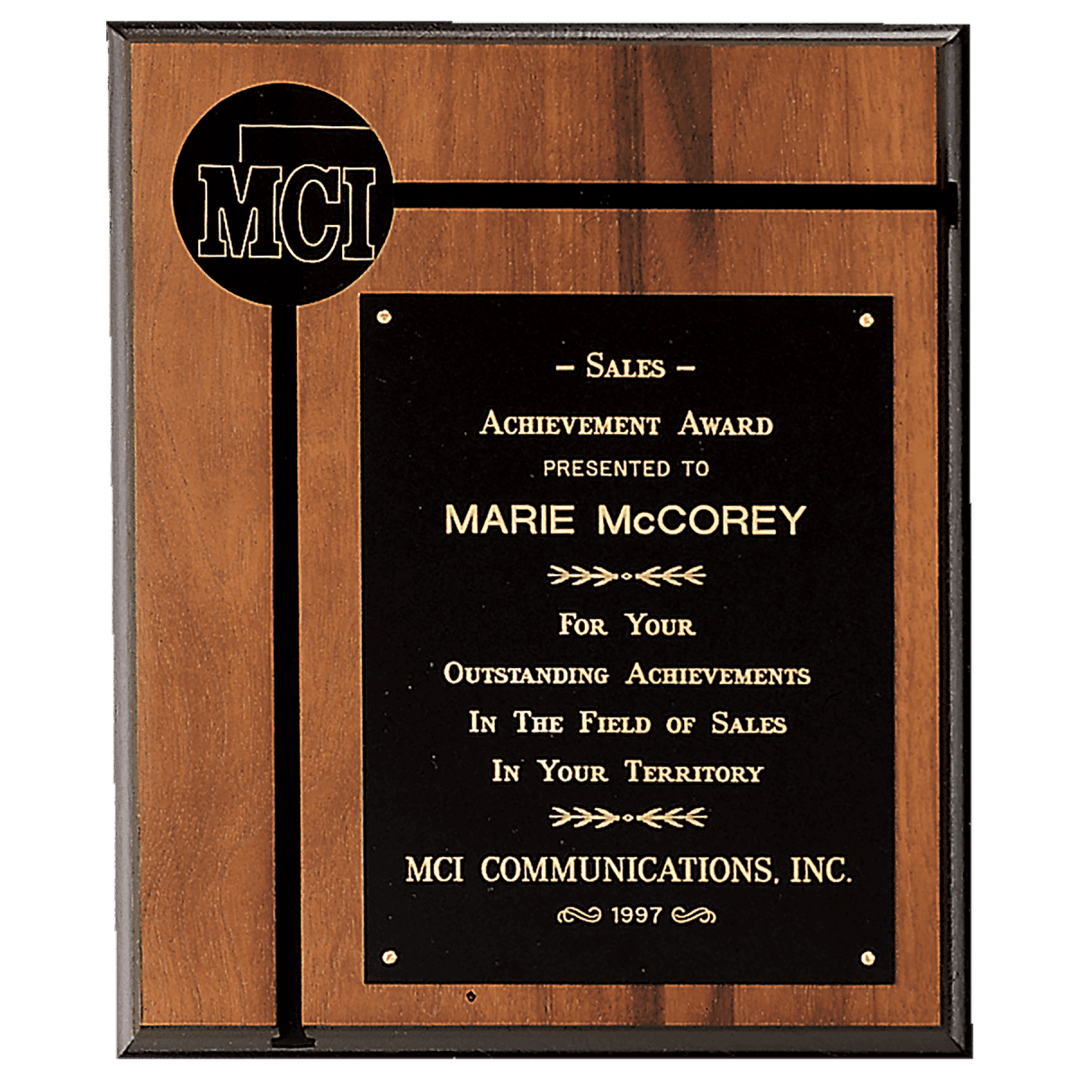 American Walnut Groove Plaque - Schoppy's Since 1921