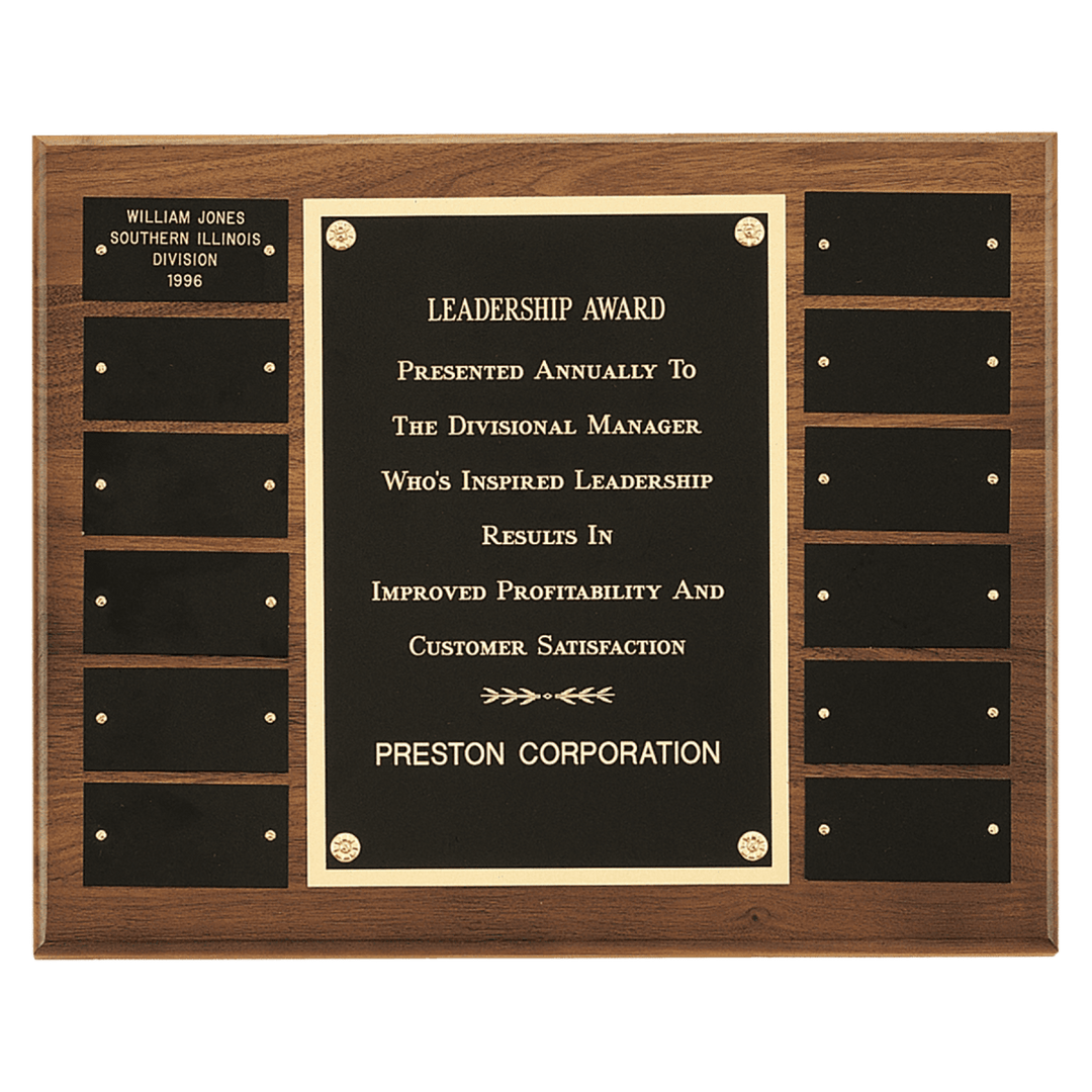 American Walnut Perpetual Plaque - 12 - Plates - Schoppy's Since 1921