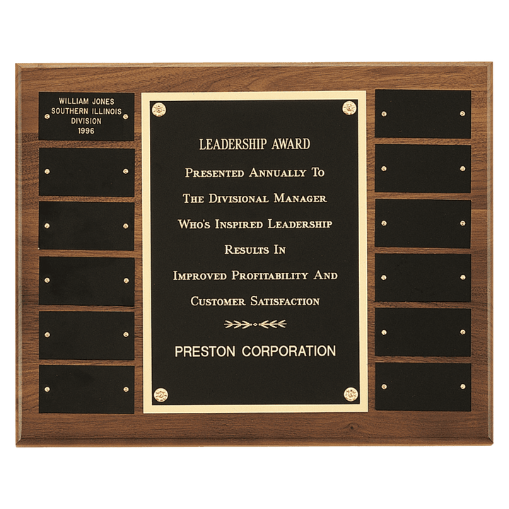 American Walnut Perpetual Plaque - 12 - Plates - Schoppy's Since 1921