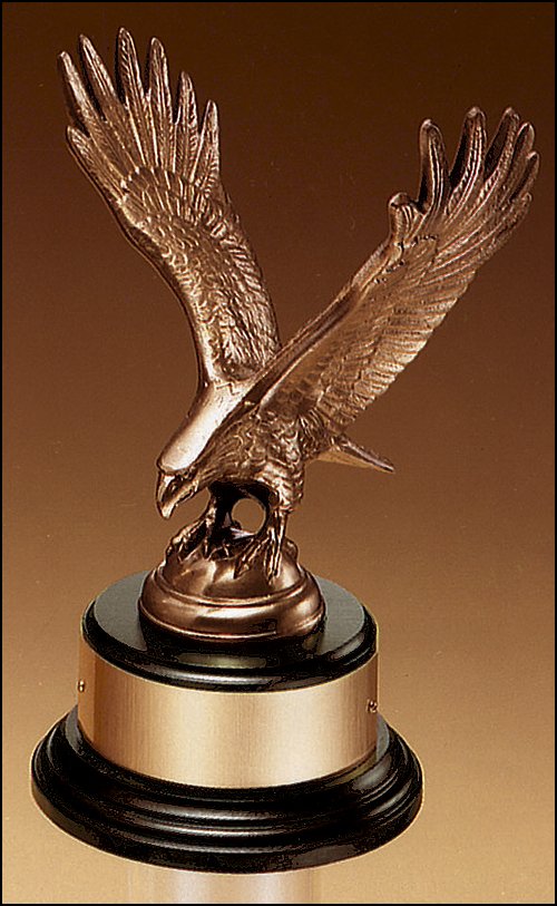 Antique Bronze Eagle Casting On A Black Base - Schoppy&