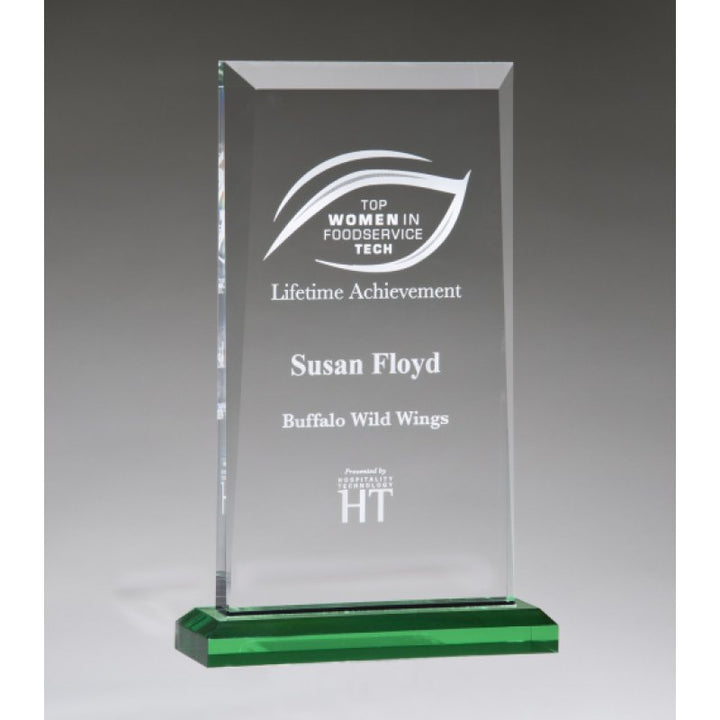 Apex Series Acrylic Award with Colored Base - Schoppy's Since 1921