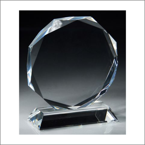 Clear Octagon Crystal Award