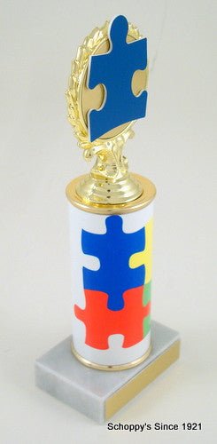 Autism Awareness Custom Column Trophy - Schoppy's Since 1921