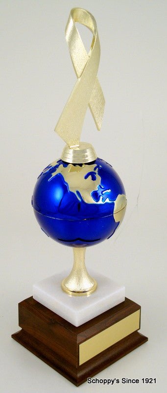 Awareness Award Global on Marble and Wood Base - Schoppy's Since 1921