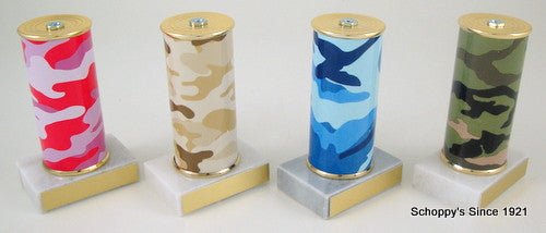 Awareness Ribbon Trophy on Camouflage Original Metal Roll Column-Trophies-Schoppy's Since 1921