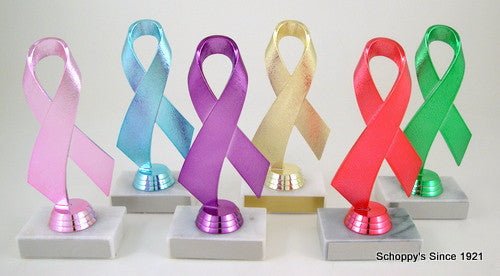 Awareness Ribbon Trophy on Camouflage Original Metal Roll Column-Trophies-Schoppy's Since 1921