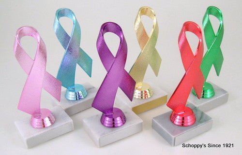 Awareness Ribbon Trophy on Camouflage Original Metal Roll Column-Trophies-Schoppy's Since 1921