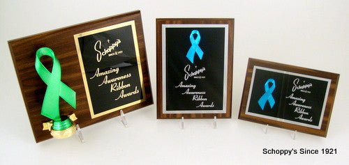 Awareness Ribbon Plaque 5" x 7" - Schoppy's Since 1921