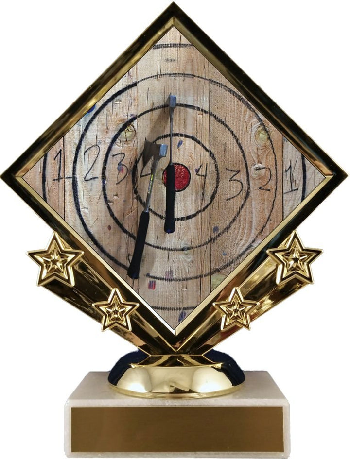 Axe Throwing Logo Diamond Trophy - Schoppy's Since 1921