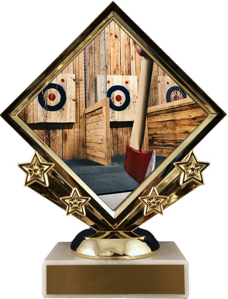 Axe Throwing Logo Diamond Trophy - Schoppy's Since 1921