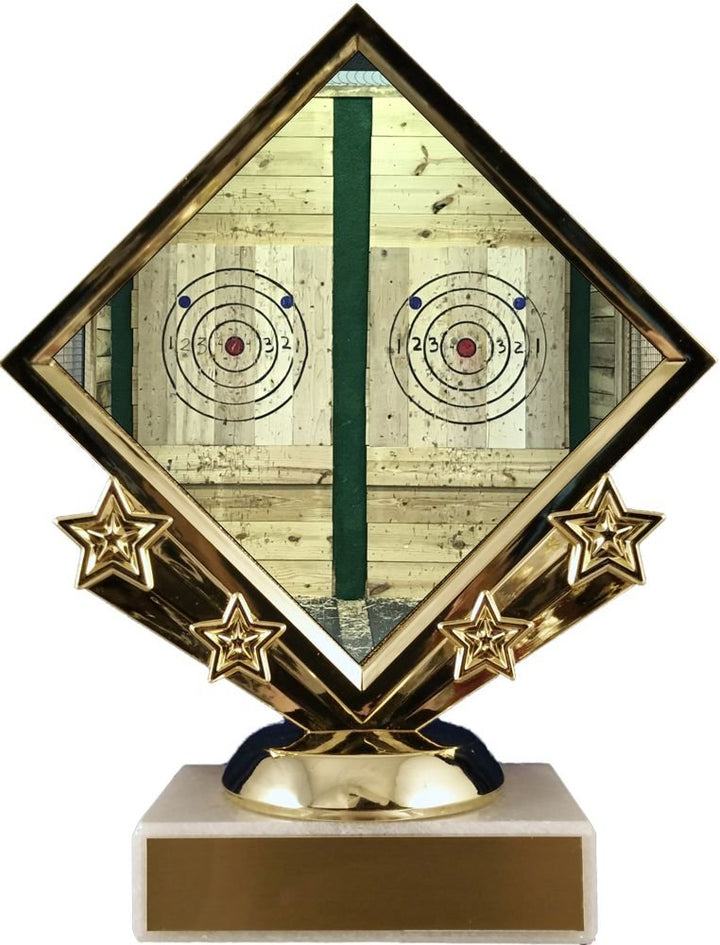 Axe Throwing Logo Diamond Trophy - Schoppy's Since 1921