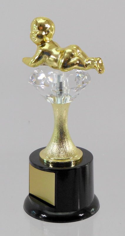 Baby Diamond Riser Trophy on Black Round Base - Schoppy's Since 1921