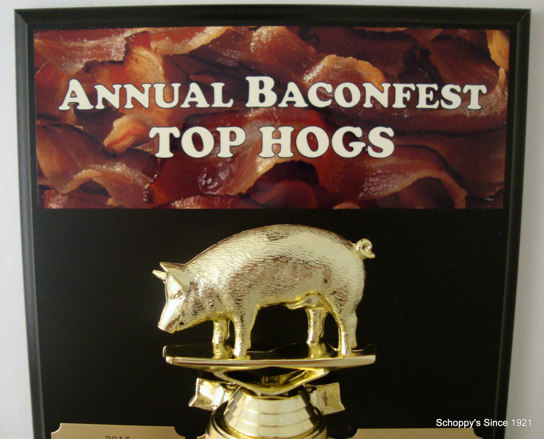 The Perpetual Bacon Plaque - 9 x 12"-Trophies-Schoppy's Since 1921