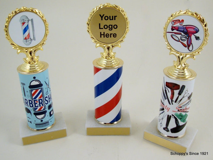 Barber Column Trophy With Logo - Schoppy's Since 1921