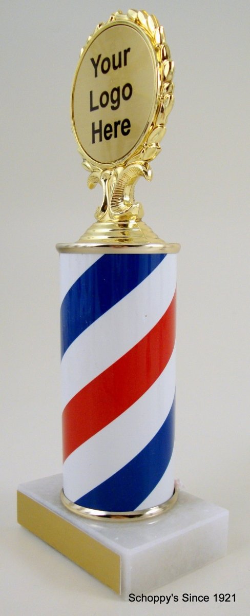 Barber Column Trophy With Logo - Schoppy's Since 1921