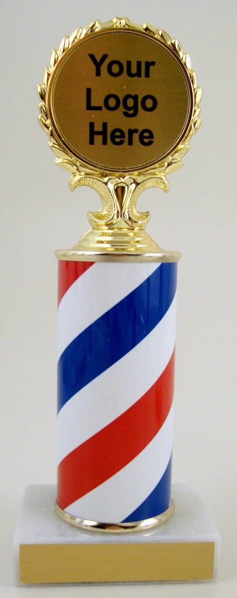 Barber Column Trophy With Logo - Schoppy's Since 1921