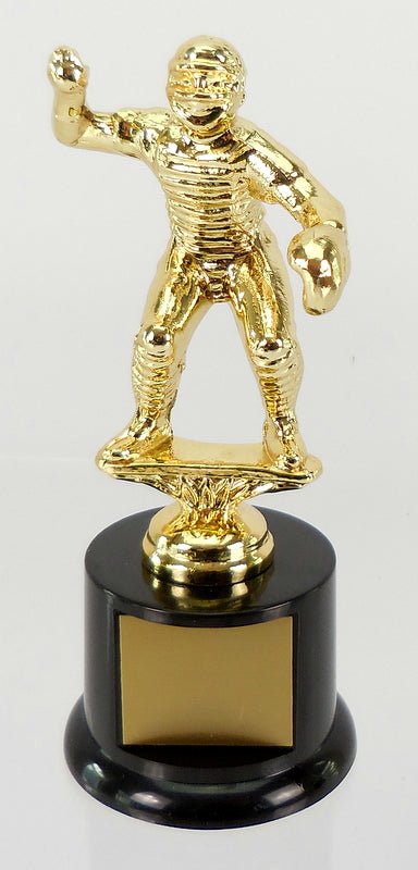 Baseball Catcher Trophy on Black Round Base - Schoppy's Since 1921
